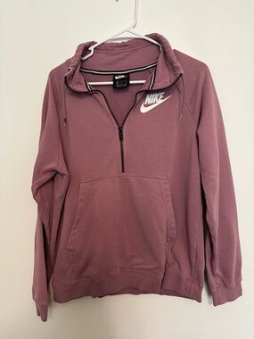 Nike Rose-Mauve Quarter-Zip Pullover